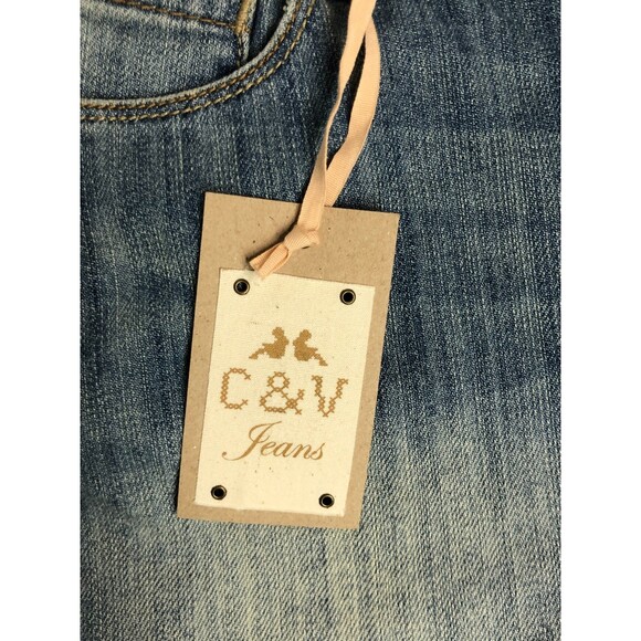 C & V Daisy Denim Jean Shorts Size 27 NWT - Picture 4 of 6